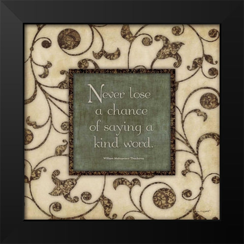 Never Lose Black Modern Wood Framed Art Print by Marrott, Stephanie