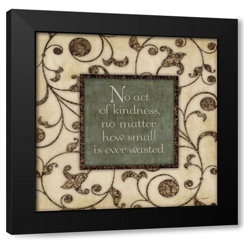 No Act Black Modern Wood Framed Art Print with Double Matting by Marrott, Stephanie
