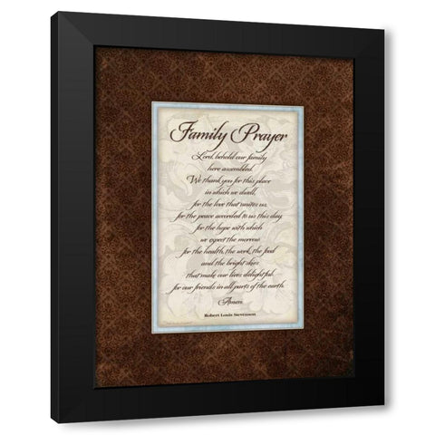 Family Prayer Black Modern Wood Framed Art Print by Marrott, Stephanie