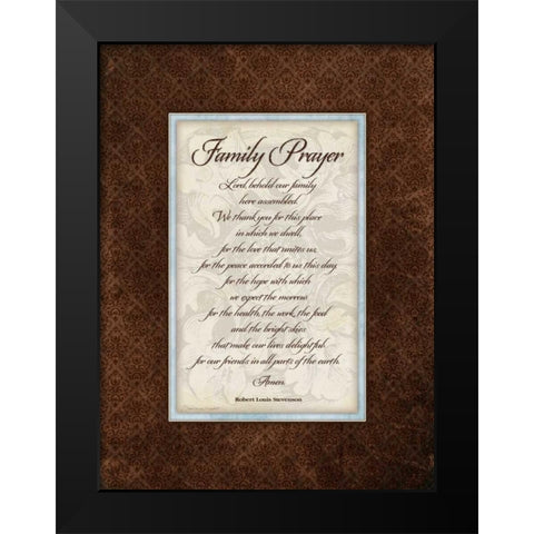 Family Prayer Black Modern Wood Framed Art Print by Marrott, Stephanie
