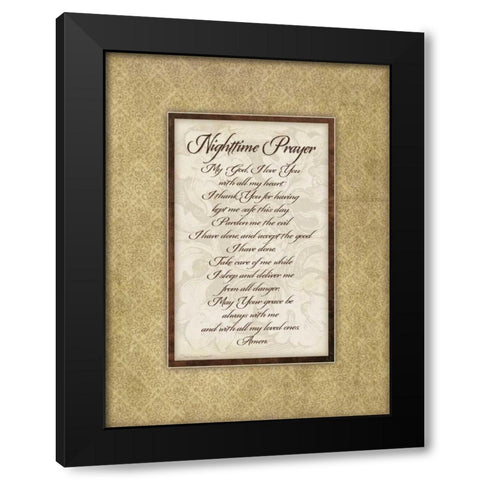 Nighttime Prayer Black Modern Wood Framed Art Print with Double Matting by Marrott, Stephanie