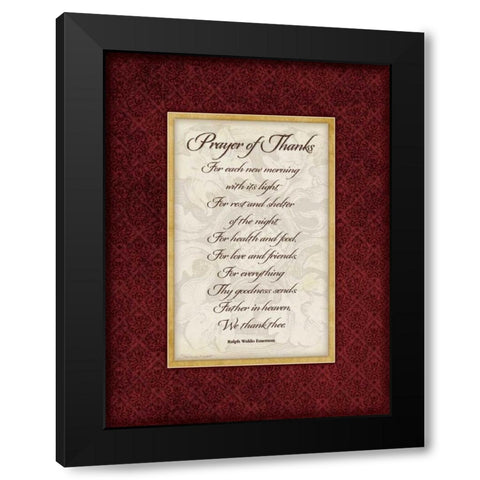 Prayer of Thanks Black Modern Wood Framed Art Print with Double Matting by Marrott, Stephanie