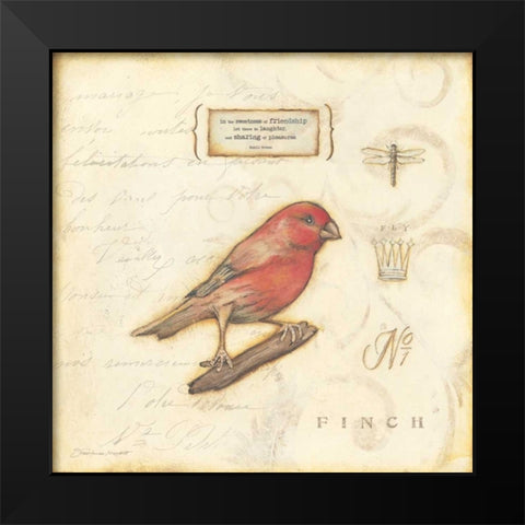 Color Bird I Black Modern Wood Framed Art Print by Marrott, Stephanie