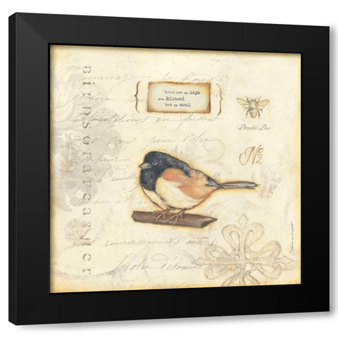 Colro Bird II Black Modern Wood Framed Art Print by Marrott, Stephanie
