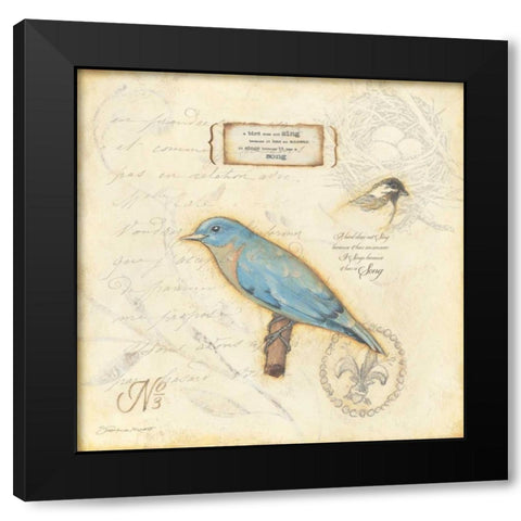 Color Bird III Black Modern Wood Framed Art Print by Marrott, Stephanie