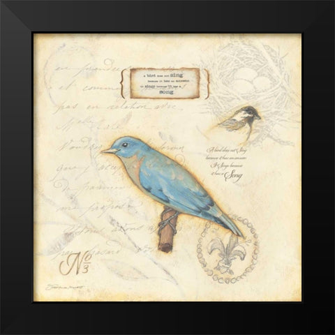 Color Bird III Black Modern Wood Framed Art Print by Marrott, Stephanie