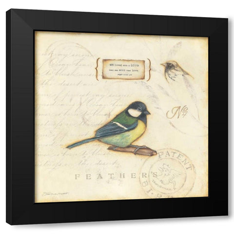 Color Bird IV Black Modern Wood Framed Art Print with Double Matting by Marrott, Stephanie