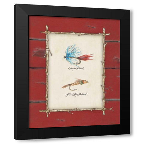 Fish Flies III Black Modern Wood Framed Art Print by Marrott, Stephanie