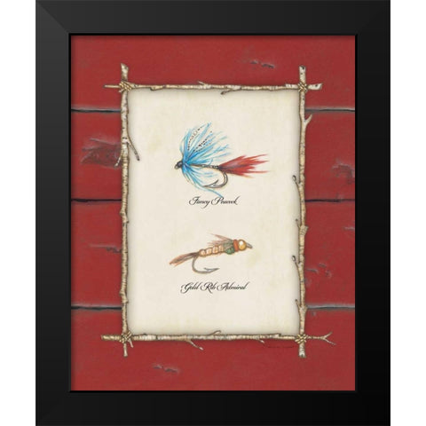 Fish Flies III Black Modern Wood Framed Art Print by Marrott, Stephanie