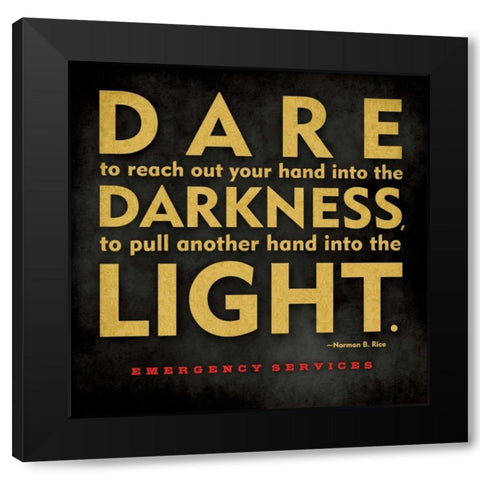 Emergency Services - Darkness Black Modern Wood Framed Art Print by Marrott, Stephanie