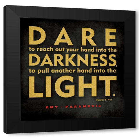 EMT Dare Black Modern Wood Framed Art Print with Double Matting by Marrott, Stephanie