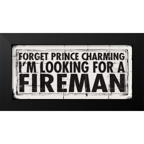 Prince Charming - Police Officers Black Modern Wood Framed Art Print by Marrott, Stephanie