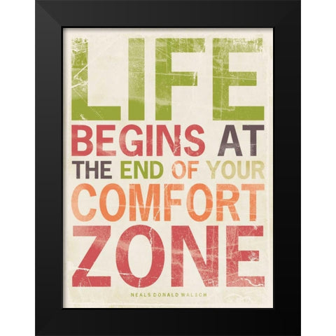 Life Black Modern Wood Framed Art Print by Marrott, Stephanie