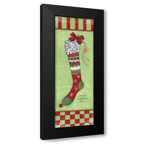 Stocking II Black Modern Wood Framed Art Print by Marrott, Stephanie