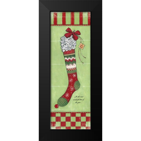 Stocking II Black Modern Wood Framed Art Print by Marrott, Stephanie
