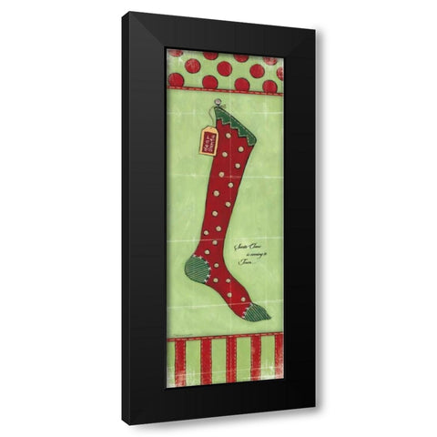 Stocking III Black Modern Wood Framed Art Print by Marrott, Stephanie