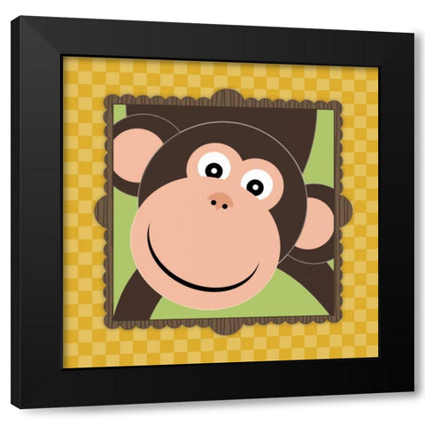 Monkey Face I Black Modern Wood Framed Art Print with Double Matting by Marrott, Stephanie