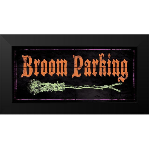 Broom Parking Black Modern Wood Framed Art Print by Marrott, Stephanie