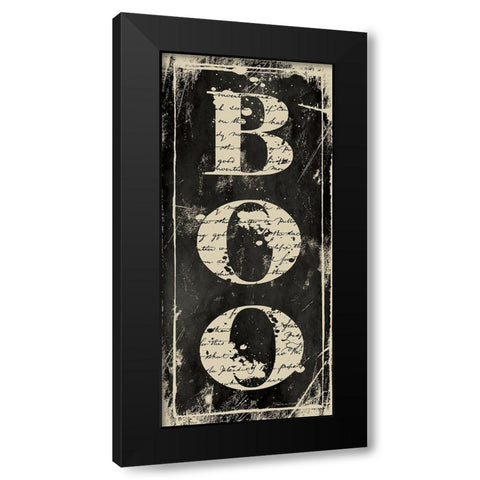 Boo Black Modern Wood Framed Art Print by Marrott, Stephanie