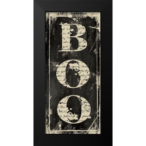 Boo Black Modern Wood Framed Art Print by Marrott, Stephanie