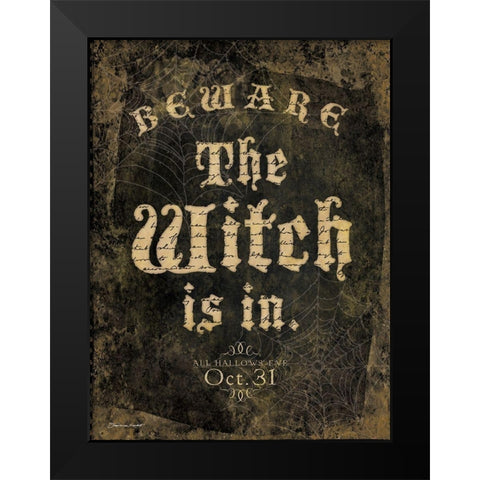 The Witch Black Modern Wood Framed Art Print by Marrott, Stephanie