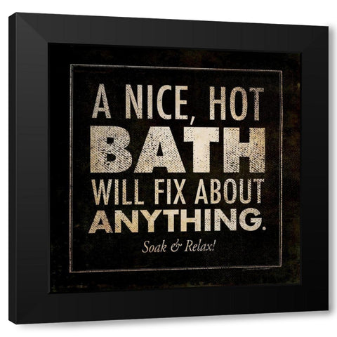 Hot Bath Black Modern Wood Framed Art Print with Double Matting by Marrott, Stephanie