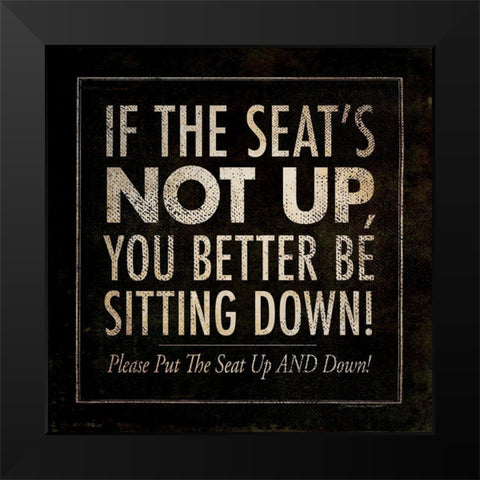 Lid Down Black Modern Wood Framed Art Print by Marrott, Stephanie