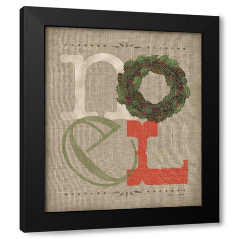 Noel Black Modern Wood Framed Art Print with Double Matting by Marrott, Stephanie