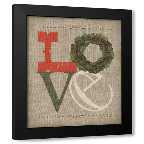 Love Black Modern Wood Framed Art Print with Double Matting by Marrott, Stephanie