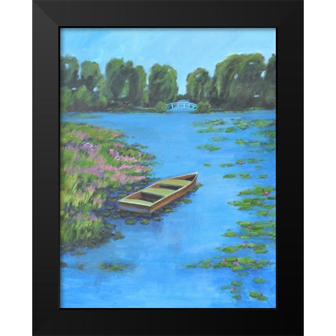 Boat Pond Black Modern Wood Framed Art Print by Stevens, Allayn