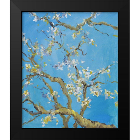Cherry Blossom -2 Black Modern Wood Framed Art Print by Stevens, Allayn