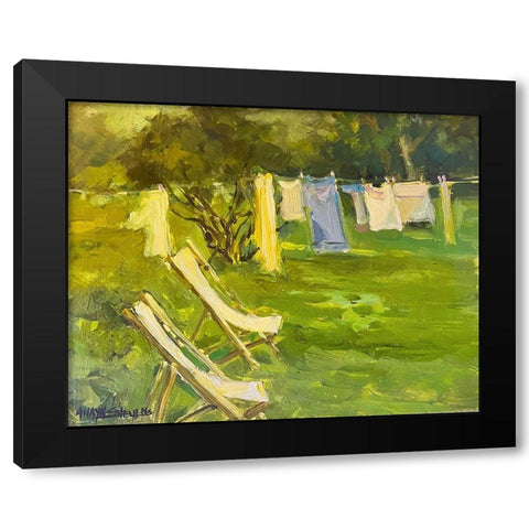 French Laundry Black Modern Wood Framed Art Print with Double Matting by Stevens, Allayn