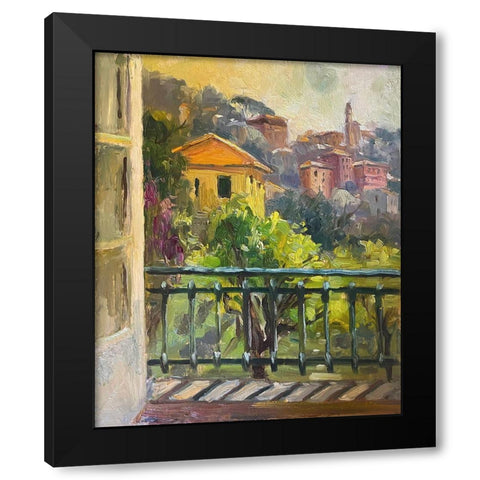 French Window Black Modern Wood Framed Art Print with Double Matting by Stevens, Allayn