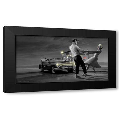 Rendezvous 2 Black Modern Wood Framed Art Print by Consani, Chris