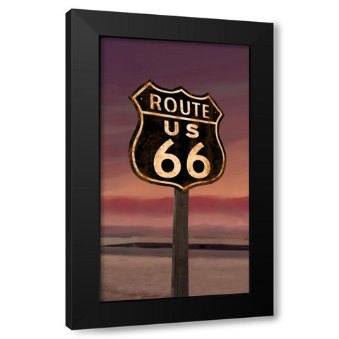 Route 66 Black Modern Wood Framed Art Print by Consani, Chris