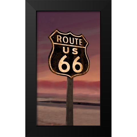 Route 66 Black Modern Wood Framed Art Print by Consani, Chris