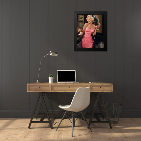 Marilyns Call Black Modern Wood Framed Art Print by Consani, Chris