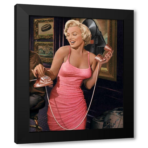 Marilyns Call Black Modern Wood Framed Art Print by Consani, Chris