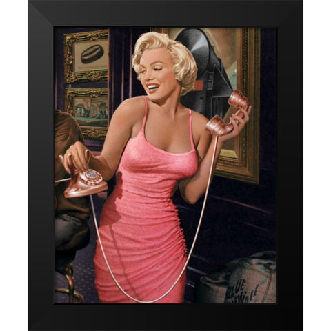 Marilyns Call Black Modern Wood Framed Art Print by Consani, Chris