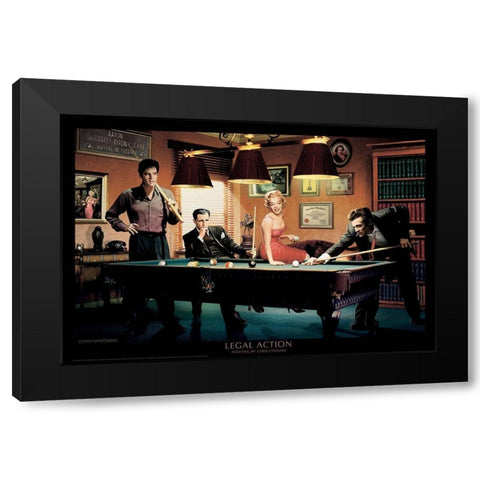 Legal Action Black Modern Wood Framed Art Print by Consani, Chris
