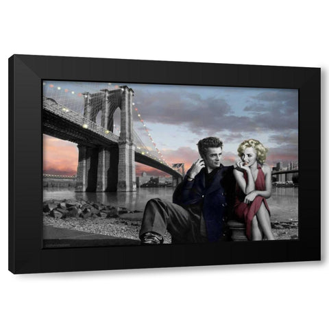 Brooklyn Black Modern Wood Framed Art Print with Double Matting by Consani, Chris