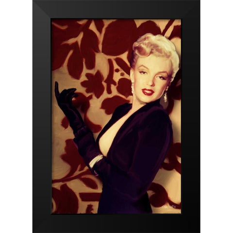Marilyn Gloves Black Modern Wood Framed Art Print by Consani, Chris