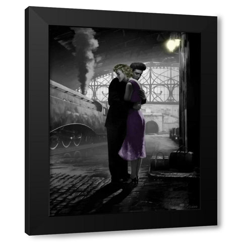 Loves Departure Black Modern Wood Framed Art Print with Double Matting by Consani, Chris