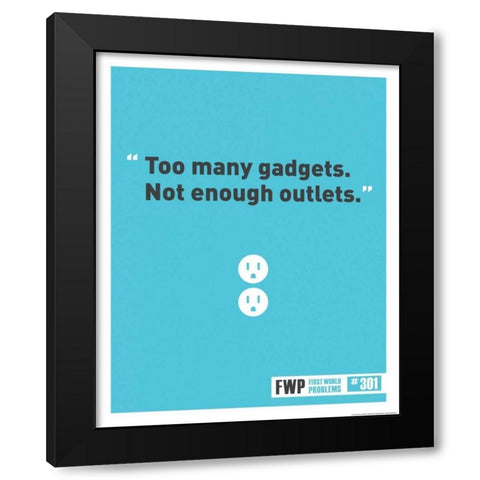 Gadgets Black Modern Wood Framed Art Print with Double Matting by Brando, JJ