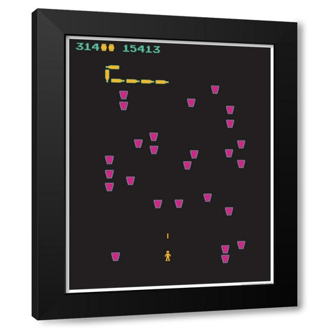 Beer Snake Black Modern Wood Framed Art Print with Double Matting by Brando, JJ