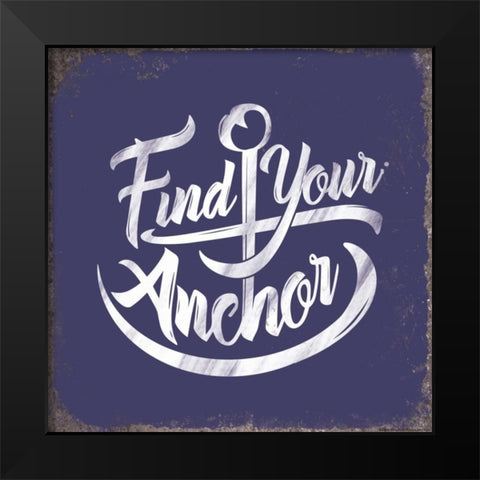 Find Anchor Black Modern Wood Framed Art Print by Brando, JJ