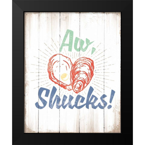 Aw Shucks Black Modern Wood Framed Art Print by Brando, JJ
