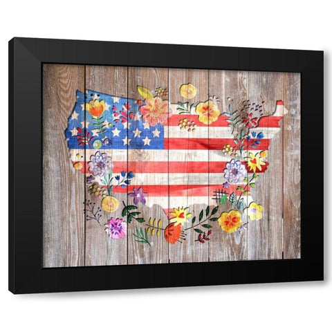 Flag 1 Black Modern Wood Framed Art Print with Double Matting by Nobleworks, Inc.