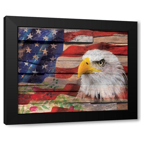 Flag 4 Black Modern Wood Framed Art Print with Double Matting by Nobleworks, Inc.