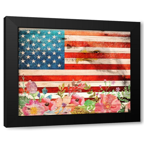 Flag 6 Black Modern Wood Framed Art Print by Nobleworks, Inc.